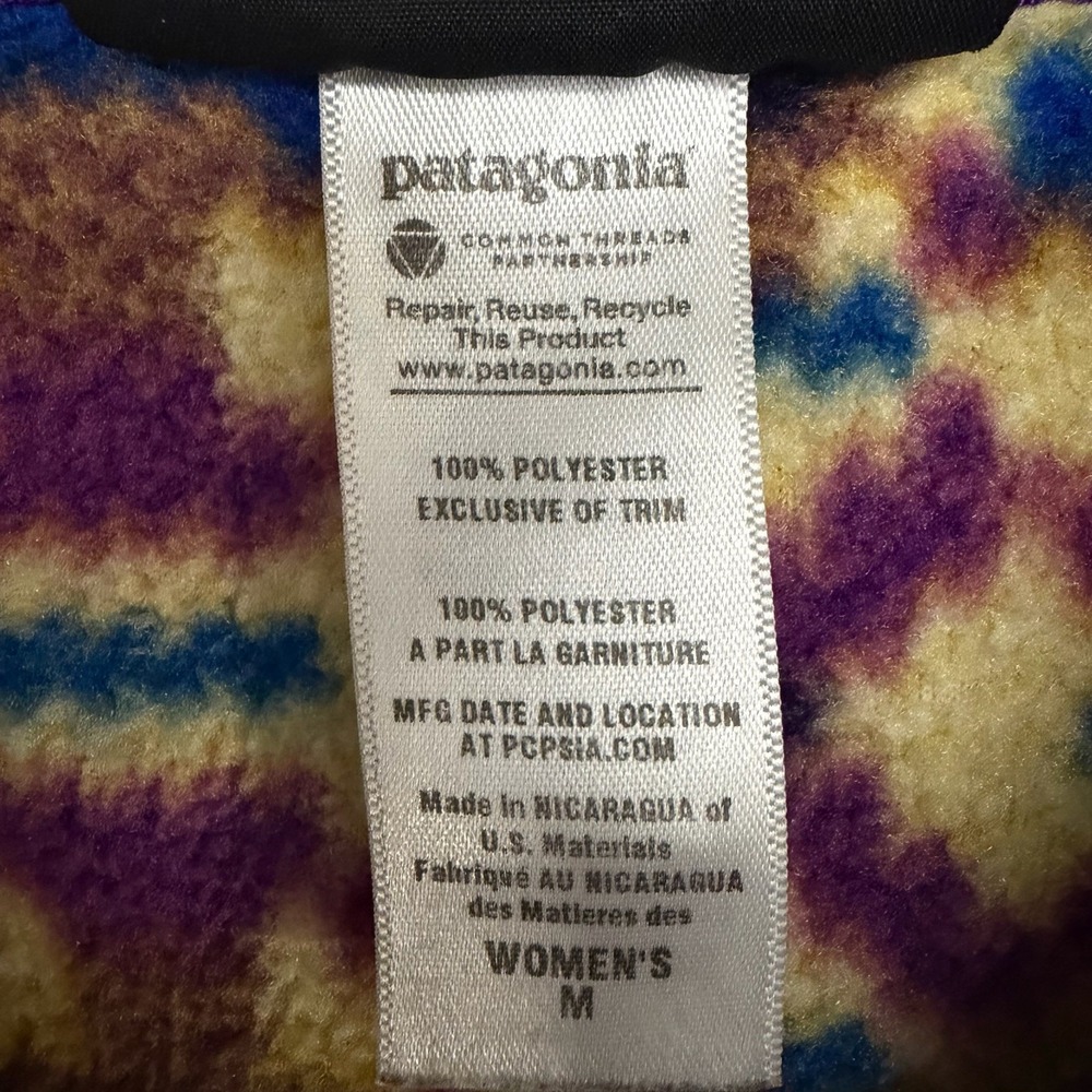 Patagonia Synchilla Snap-T Fleece Pullover Women's M Aberdeen Blue Butterfly - Picture 8 of 8